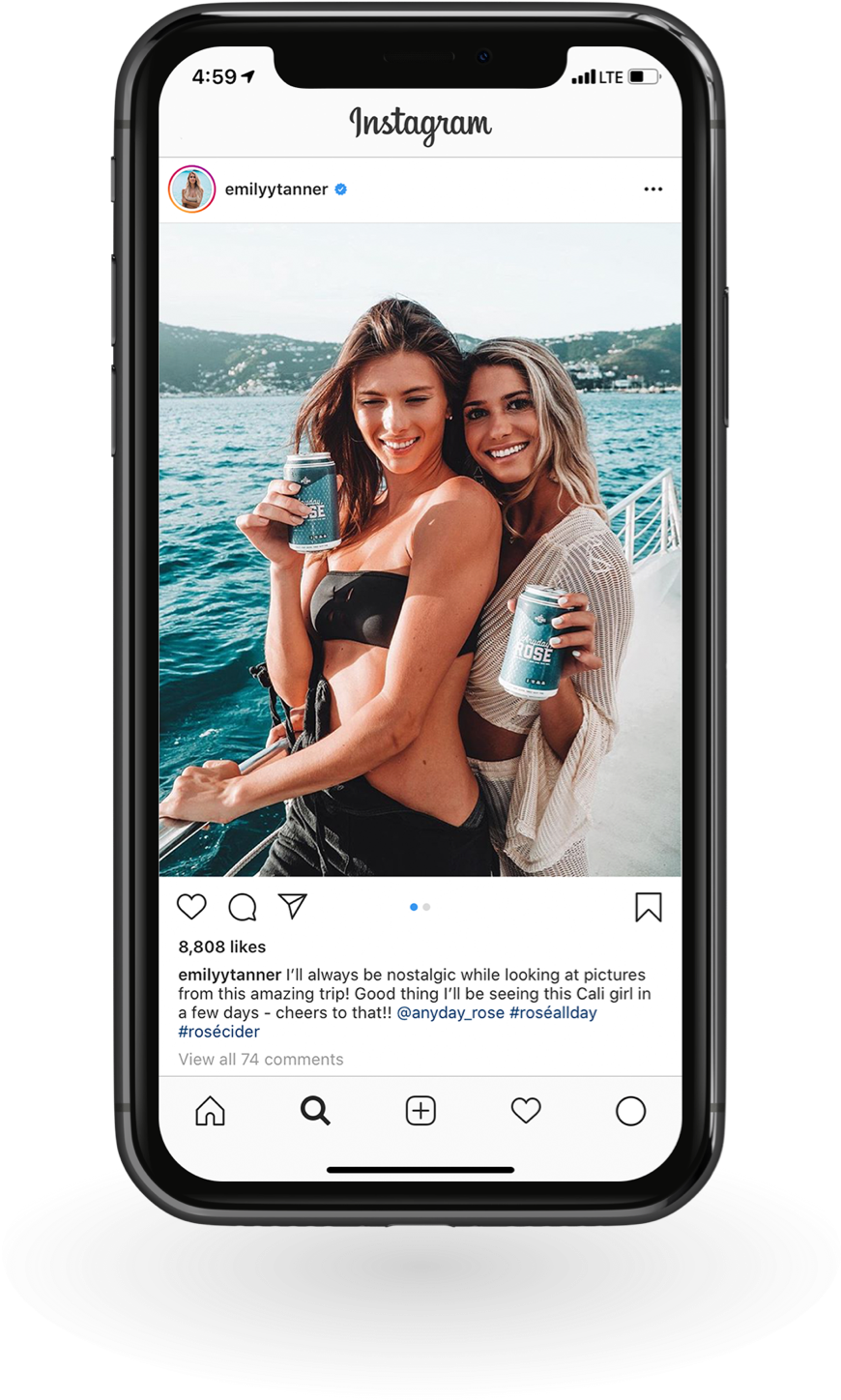 Emily Tanner Instagram Picture on Phone