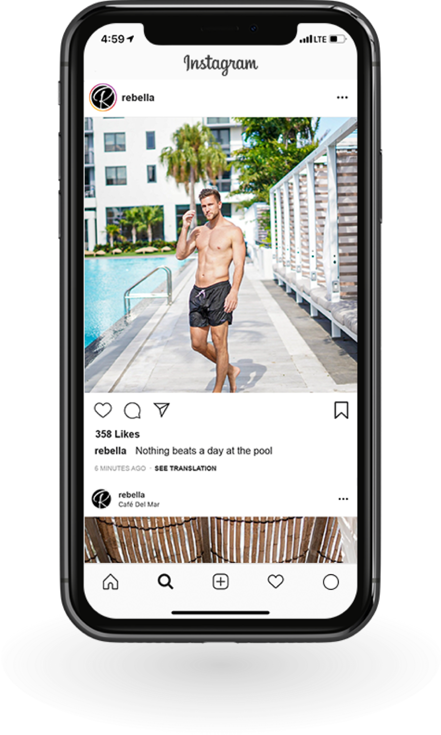 Rebella Instagram Picture on Phone